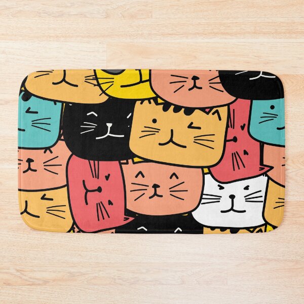 Item preview, Colorful Cat Doodle Pattern designed and sold by designsnmore.