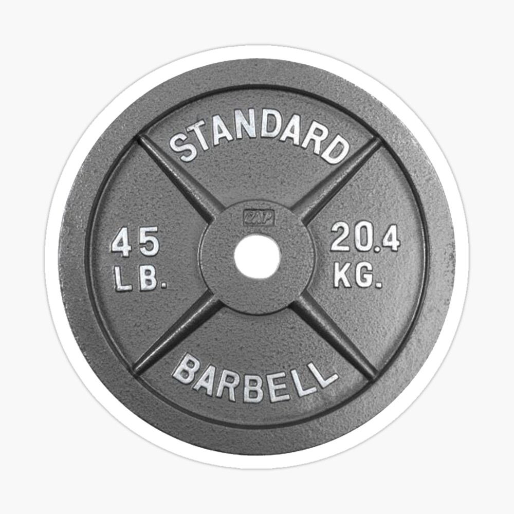 45 lb Standard Weight Lifting Plate Sticker Sticker