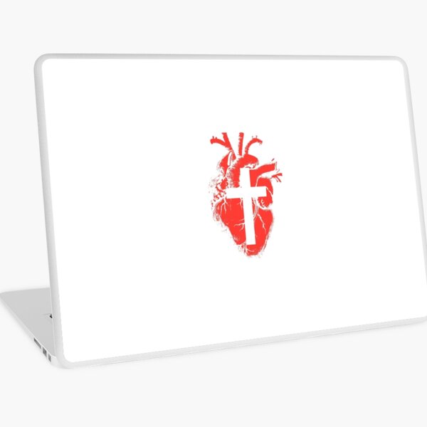 cross shaped hole in your heart Laptop Skin