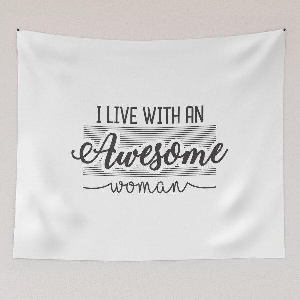 Item preview, I Live With An Awesome Woman designed and sold by giftsbyminuet.