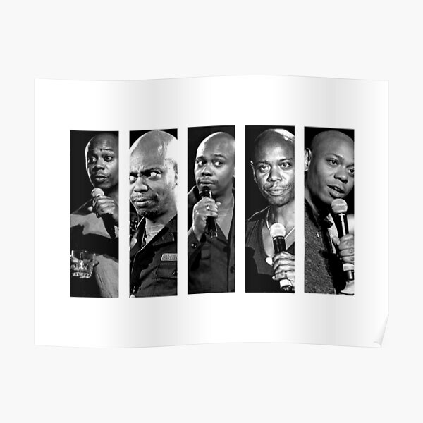 Dave Chapelle Black and White Poster