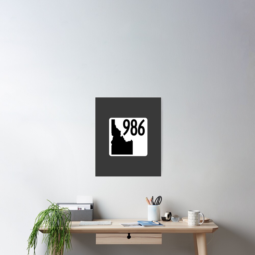 idaho-state-route-986-area-code-986-poster-for-sale-by-srnac