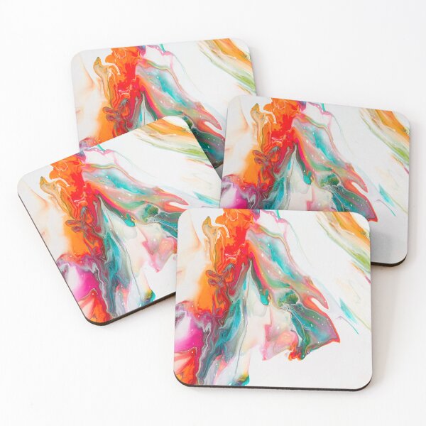Item preview, Tropical Bloom Acrylic Pour Painting designed and sold by Ashley Branstetter.