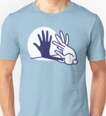 hand shadow rabbit Slim Fit T-Shirt