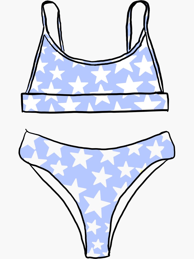 "Purple Star Bikini " Sticker by makeziebattle Redbubble