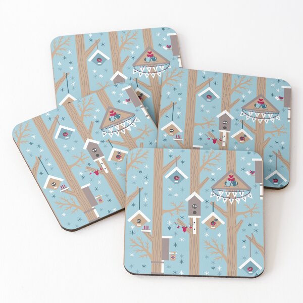 Item preview, A humorous seamless pattern with diverse birdhouses & birds designed and sold by Irnika.