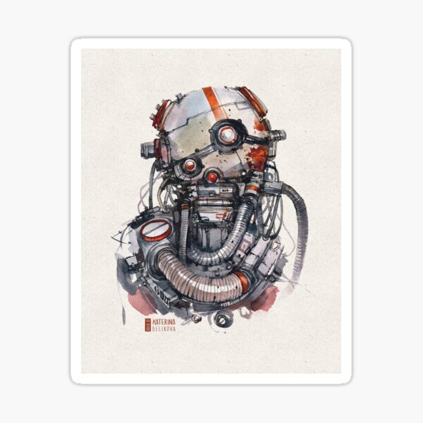 Watercolor Bot 02 Sticker