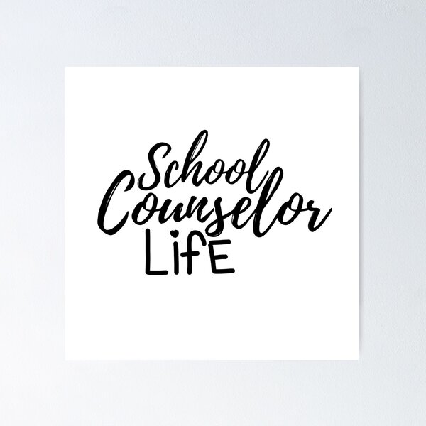 School Counselor Life (Dark - Patterned) Poster