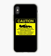 Caution! Formula One Addict! iPhone Case