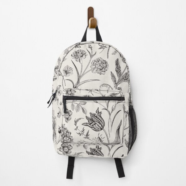 Item preview, Vintage Black Beige Toile Garden Floral Pattern designed and sold by PUFFYP.
