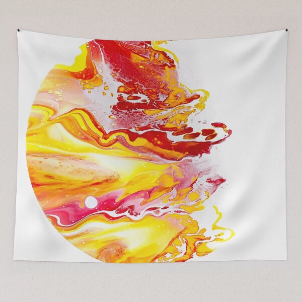Item preview, Fire Planet Acrylic Pour Painting designed and sold by Ashley Branstetter.