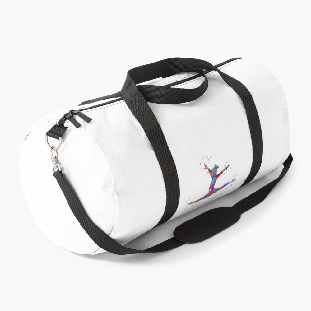 Gymnastics girl, watercolor gymnastics Duffle Bag