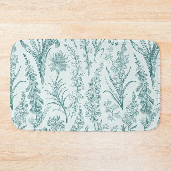 Item preview, Vintage Garden Mint Green Toile Floral Pattern designed and sold by PUFFYP.