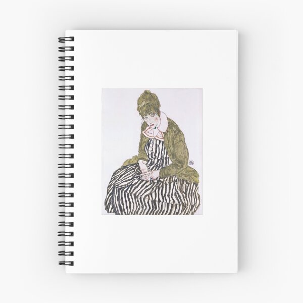 Item preview, BESTSELLER - Egon Schiele Edith with Striped Dress Sitting designed and sold by eveline23.