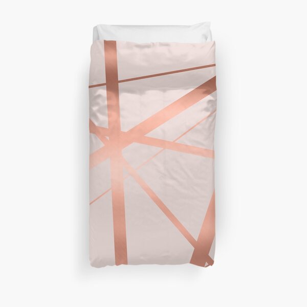 Pink and Copper Luxe Duvet Cover