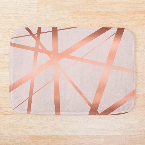 Pink and Copper Luxe Bath Mat