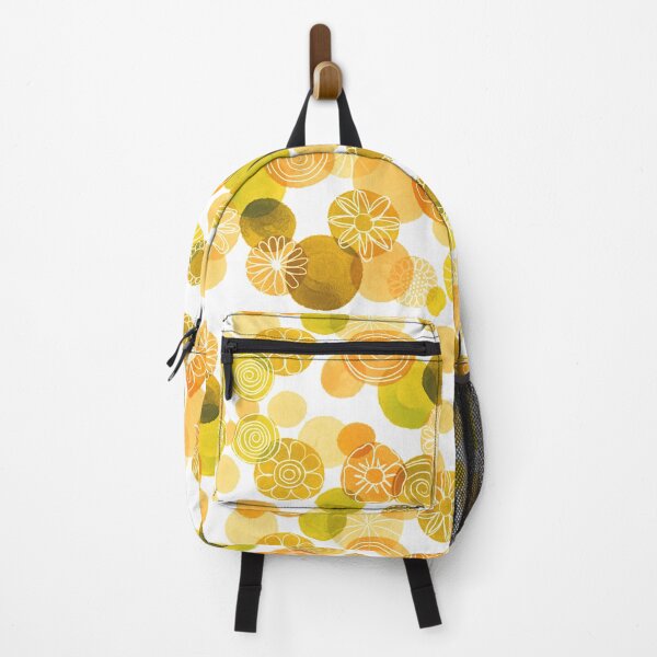 Item preview, “Floral in Orange and Lime” | Flowers And Circles designed and sold by LiseHoltArt.