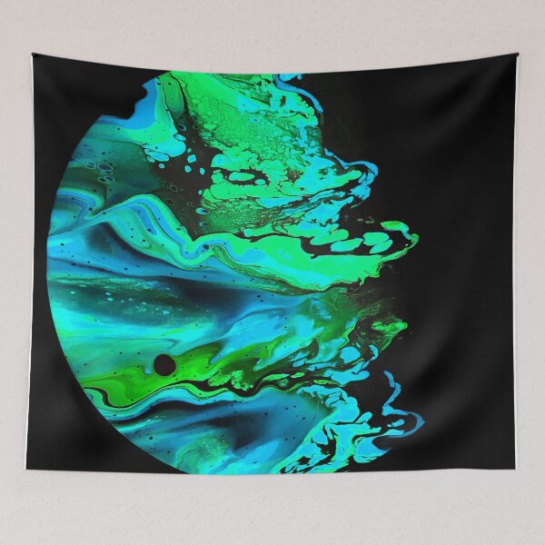 Item preview, Water Planet Acrylic Pour Painting designed and sold by Ashley Branstetter.