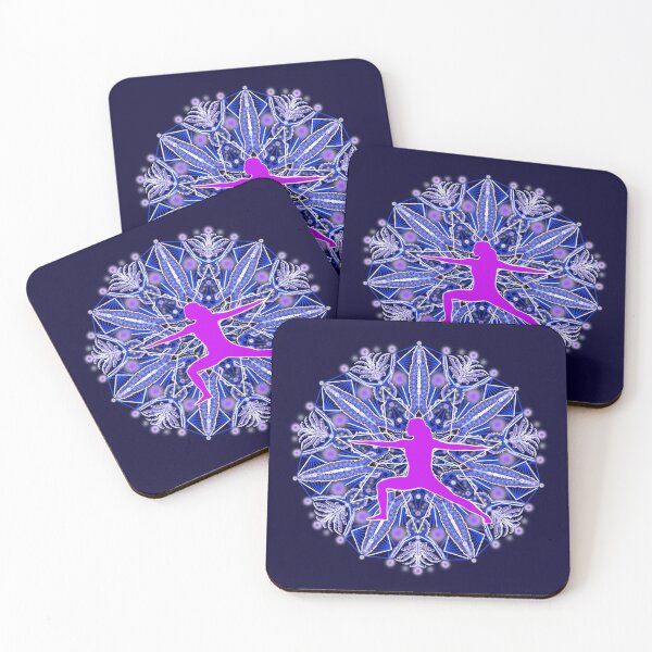 Item preview, Mandala Yoga Pose Warrior 2 designed and sold by Elena Odintsova.