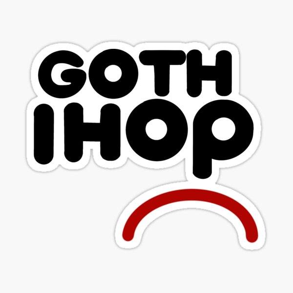 Goth Ihop Sticker By Jrolldesign Redbubble - dennys logo roblox