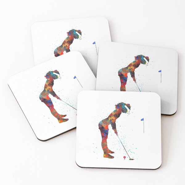 Item preview, Girl golfer, golfer, watercolor girl golfer designed and sold by Rosaliartbook.