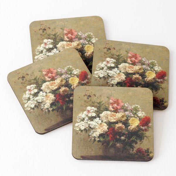 Item preview,  painting realistic floral composition.
 Ignace Henri Jean Théodore Fantin-Latour designed and sold by arthistory.