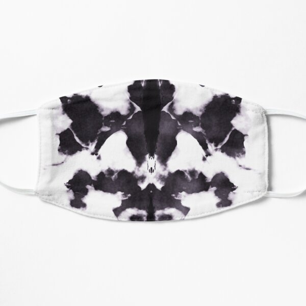 Black and White Rorschach Test Inkblot Pattern Flat Mask