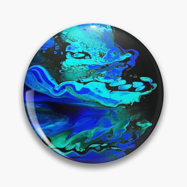 Item preview, Blue Water Planet Acrylic Pour Painting designed and sold by Ashley Branstetter.