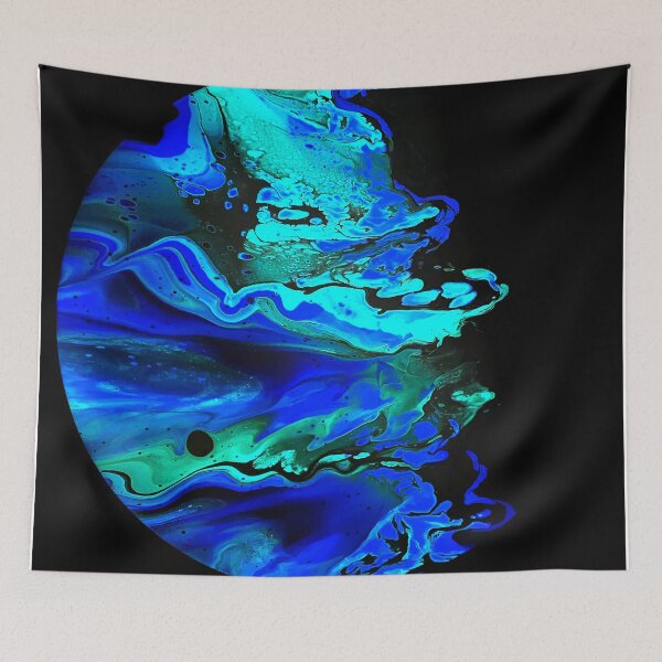 Item preview, Blue Water Planet Acrylic Pour Painting designed and sold by Ashley Branstetter.