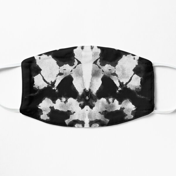 Reverse Black and White Rorschach Test Inkblot Pattern Mask
