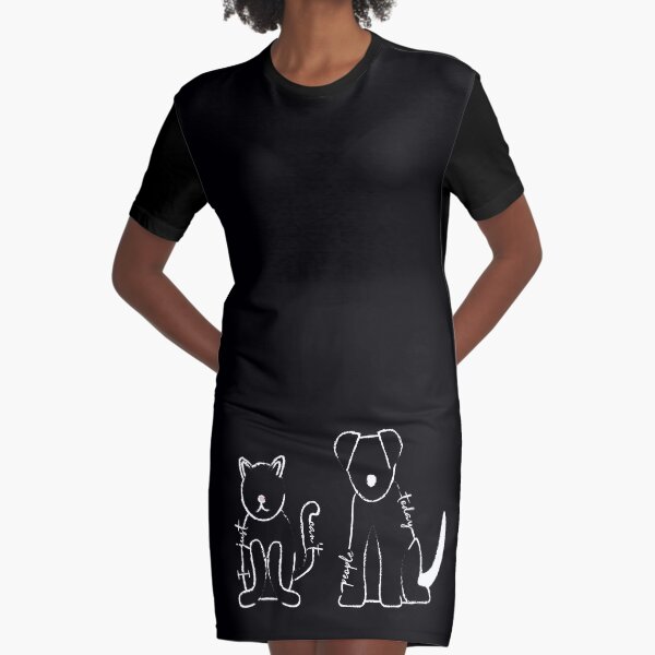 I Just Can't People Today Chalkboard Graphic T-Shirt Dress