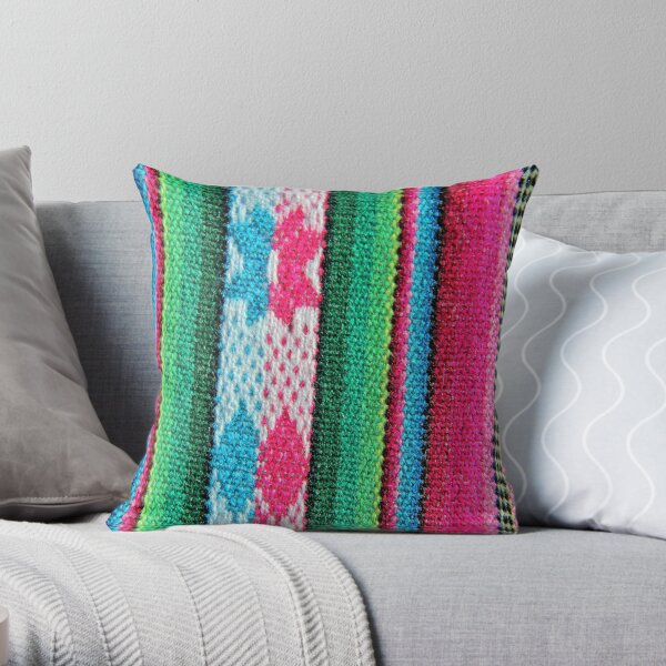 Colours of Peru Throw Pillow