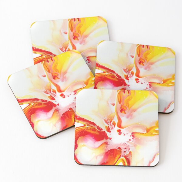 Item preview, Fire Bloom Acrylic Pour Painting designed and sold by Ashley Branstetter.
