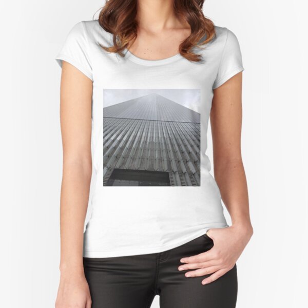 One World Trade Center Infinity, Building, Skyscraper, World Trade Center Tower,Buildi Fitted Scoop T-Shirt