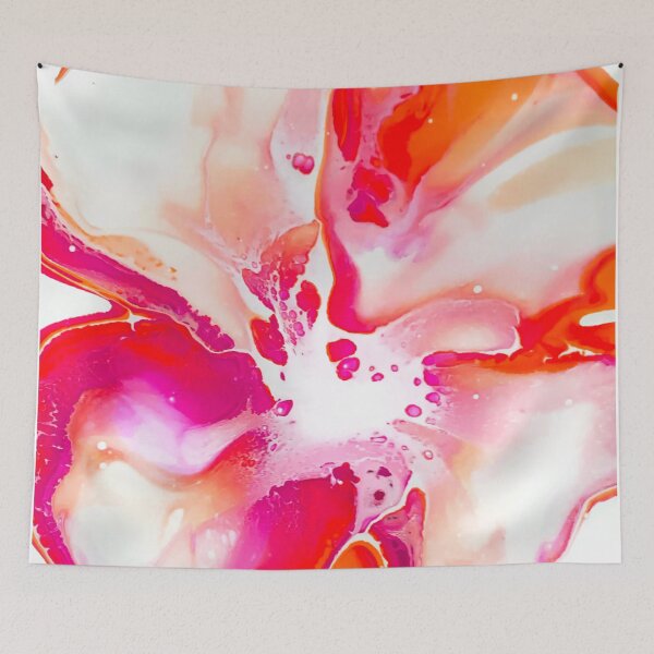 Item preview, Hawaiian Bloom Acrylic Pour Painting designed and sold by Ashley Branstetter.