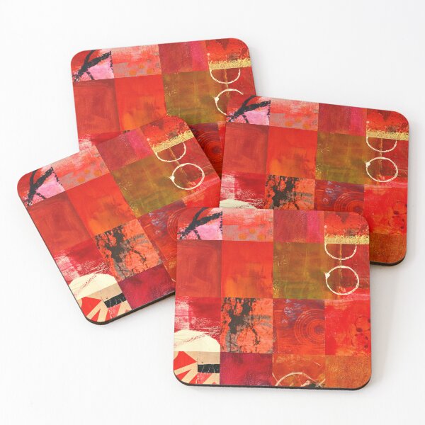 Item preview, Red Tiles Textured Abstract Art Design designed and sold by NancyMerkle.