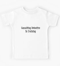 Consulting Detective In Training- Black Kids Tee
