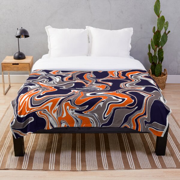 Item preview, Grey Navy Orange and White Oil Slick designed and sold by WildNClassyFun.