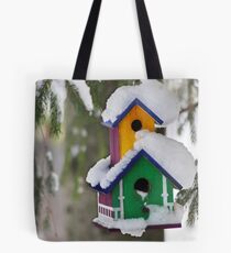 2-Storey Birdhouse...with all the trimmings :) Tote Bag