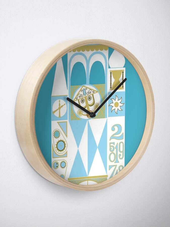 "it's a small world!" Clock by vfgbghyhg Redbubble