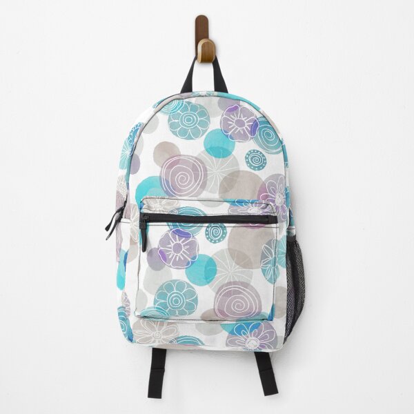 Item preview, “Floral in Blue Berry Colours” | Flowers And Circles designed and sold by LiseHoltArt.