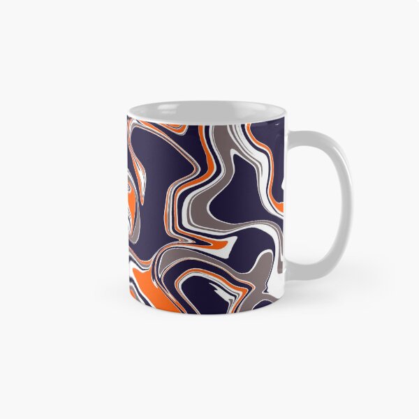 Item preview, Grey Navy Orange and White Oil Slick designed and sold by WildNClassyFun.