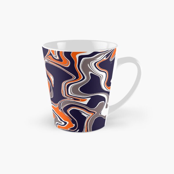Item preview, Grey Navy Orange and White Oil Slick designed and sold by WildNClassyFun.