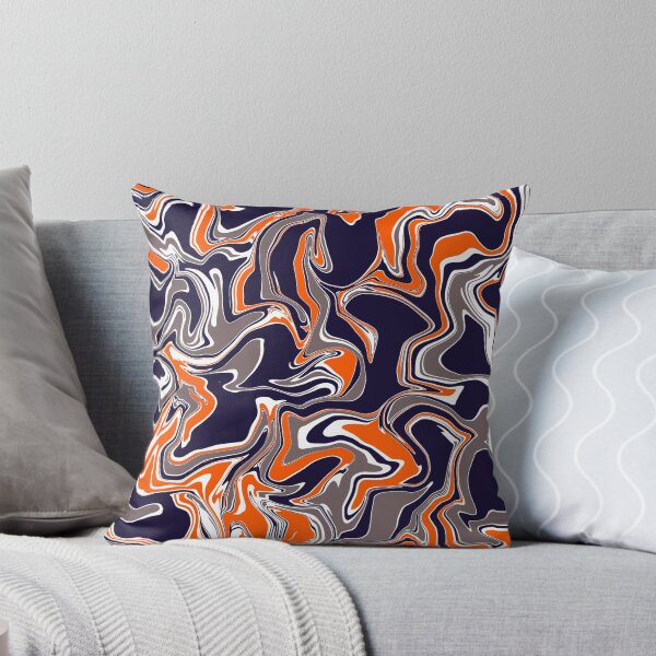 Item preview, Grey Navy Orange and White Oil Slick designed and sold by WildNClassyFun.