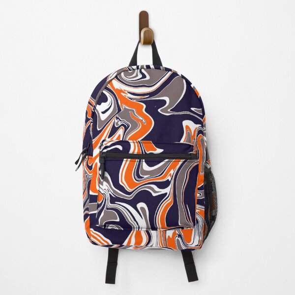 Item preview, Grey Navy Orange and White Oil Slick designed and sold by WildNClassyFun.