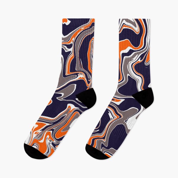 Item preview, Grey Navy Orange and White Oil Slick designed and sold by WildNClassyFun.