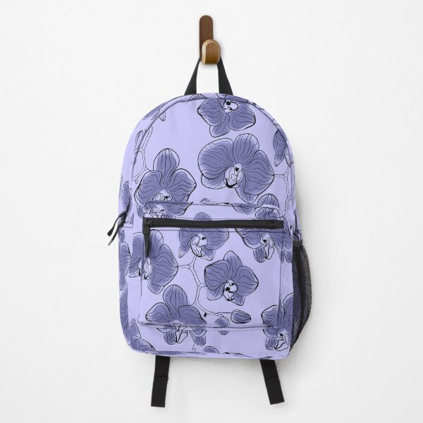 Item preview, Seamless watercolor orchids phalaenopsis flowers gray blue retro pattern floral designed and sold by fuzzyfox.