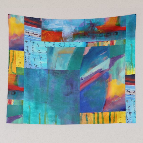 Item preview, Classic Blue Abstract Art Painted Design Pattern designed and sold by NancyMerkle.