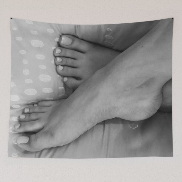 Item preview, Cassie Lee #4 Bed Resting Feet (B/W) designed and sold by Makrow.