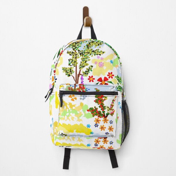 Item preview, Seamless cartoon cute flowers floral plants trees white pattern designed and sold by fuzzyfox.